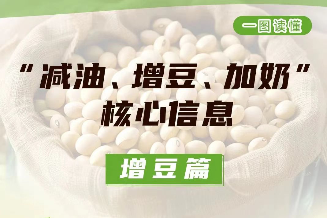 全民营养周宣传之&ldquo;减油、增豆、加奶&rdquo;核心信息&mdash;&mdash;增豆篇！